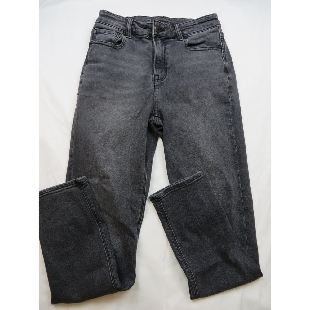 American Eagle Jeans Mom Jeans 0 Black Denim Pockets Flat Front High Waist‎
